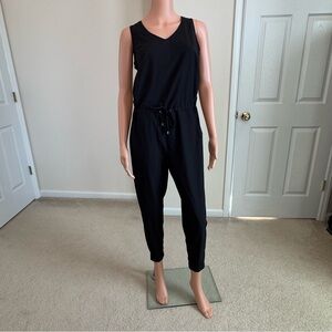 Kyodan Outdoor Sleeveless Cropped Jogger Drawstring Jumpsuit Black Size Small